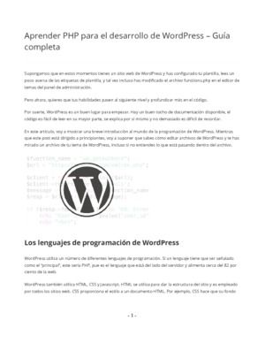 Aprender PHP para el desarrollo de WordPress